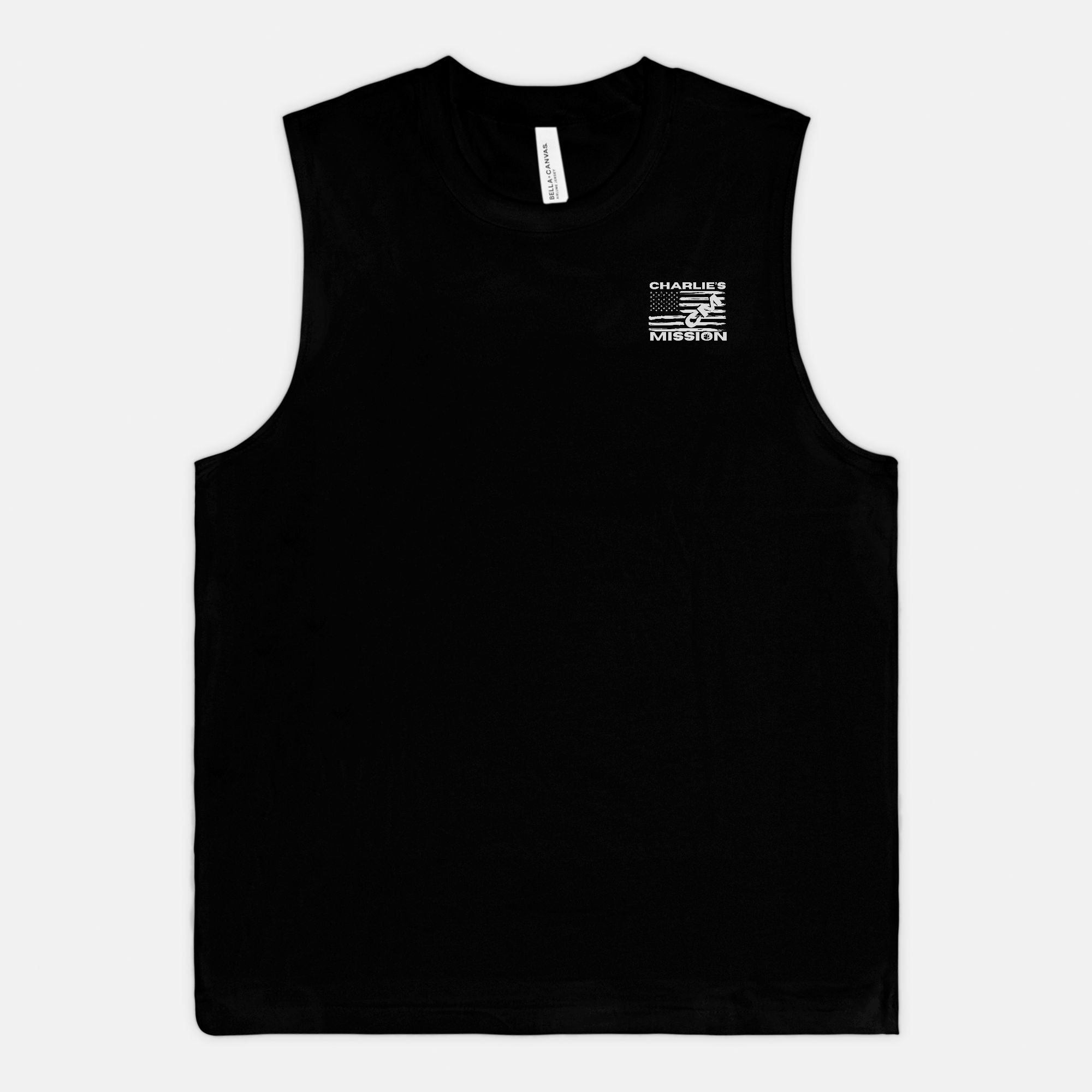 No Dog Left Behind Jersey Muscle Tank Black
