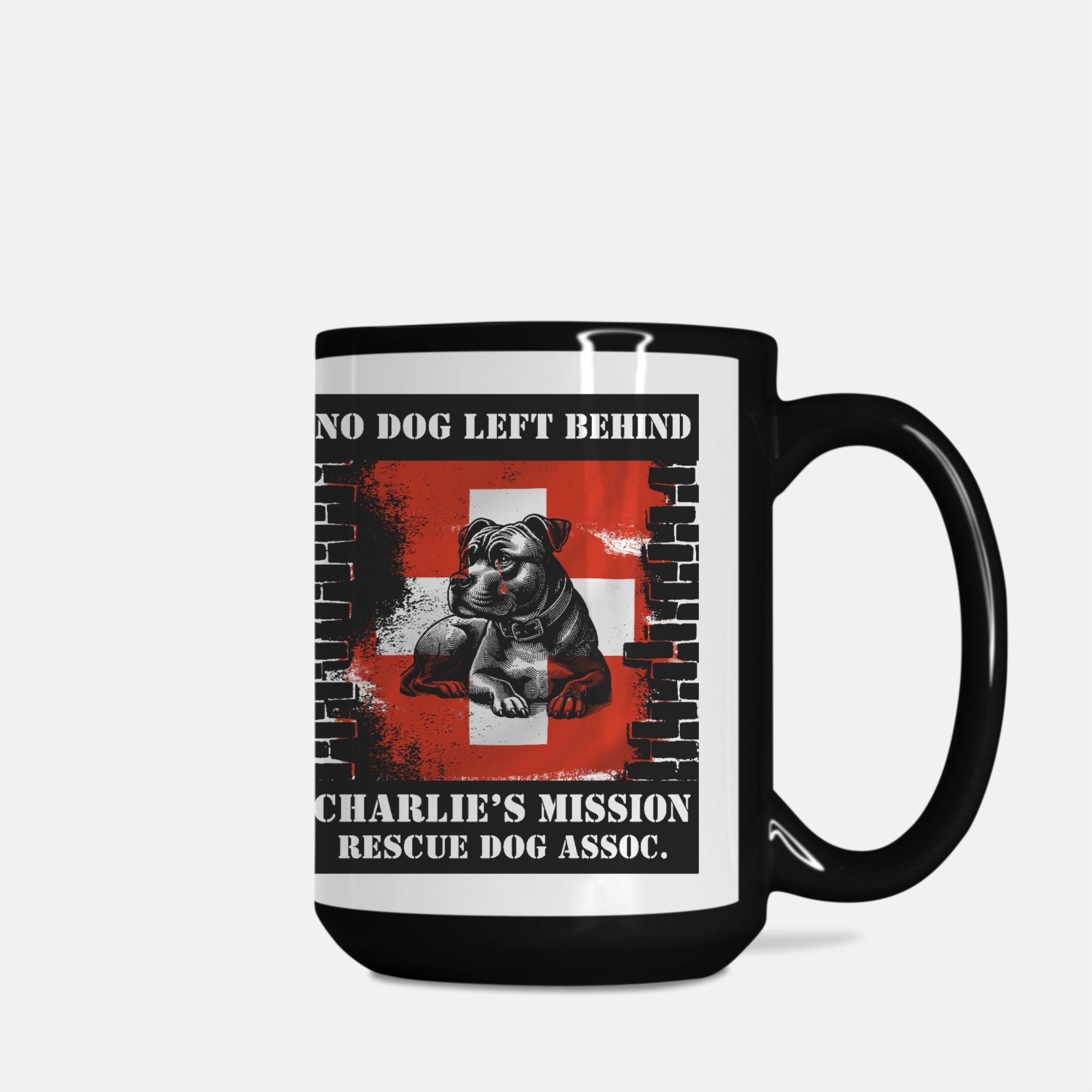 No Dog Left Behind Ceramic Mug 15oz.