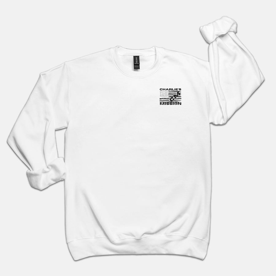 No Dog Left Behind Sweatshirt White