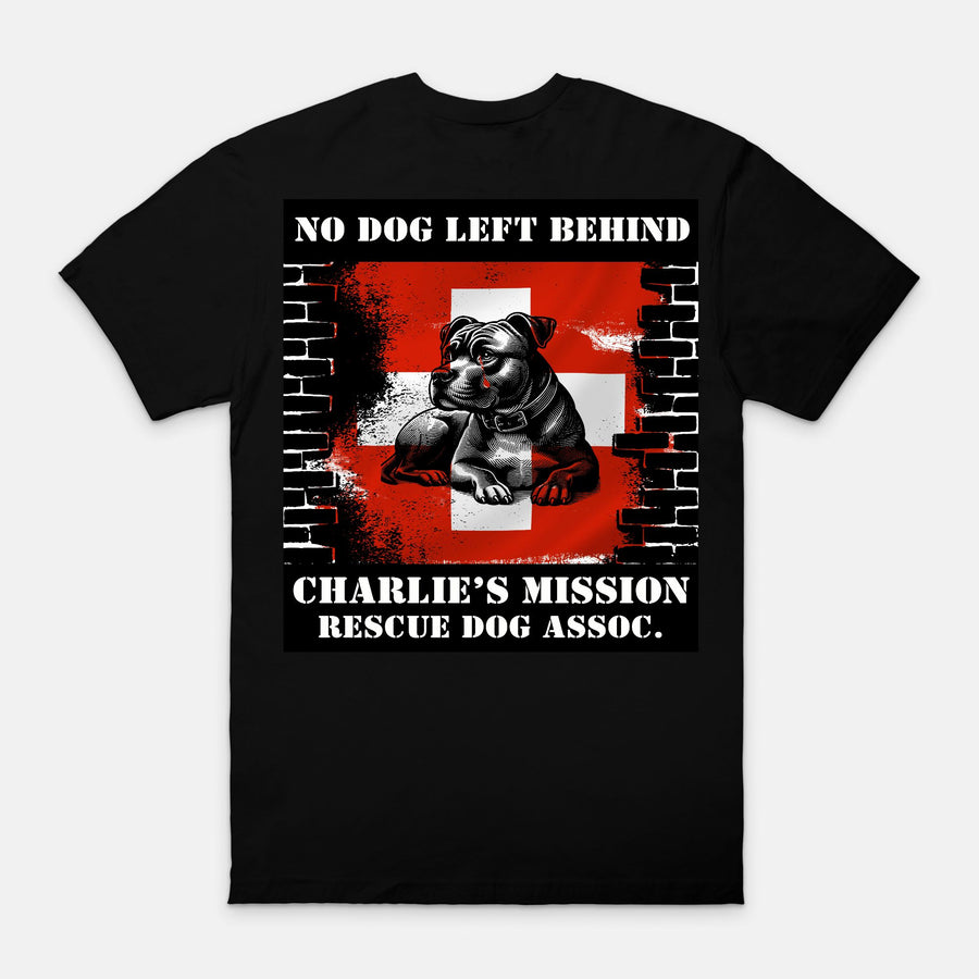 No Dog Left Behind T-Shirt Black