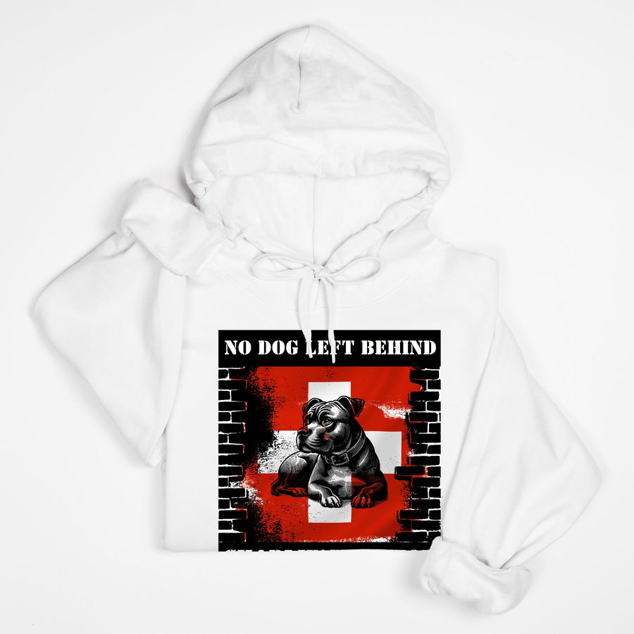 No Dog Left Behind Hoodie Black or White